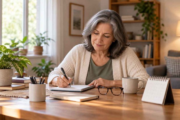 Person preparing appointment notes about memory problems but normal test results